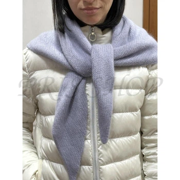 Косынка женская ангоровый платок без подкладки бактус Leks РАНОК Универсальный Металл