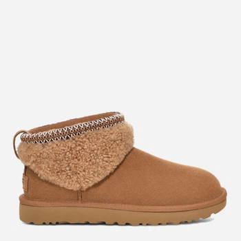 Женские угги низкие с мехом UGG 332236405 40 Коричневые (1162674058)
