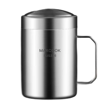 Термокухоль Maxcook MCB1112 зі сталі 316 з кришкою і ручкою, 400 мл