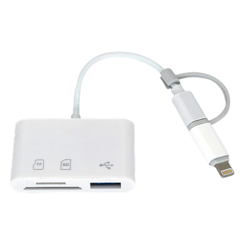 Багатофункціональний кард-рідер LinkStone Type-C/Apple з інтерфейсом Apple Lightning, TF/SD-карта, мобільний автомобільний зчитувач Huawei 2-в-1