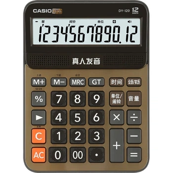 Игровой калькулятор CASIO Panlongjin с реалистичным голосом, металлическим корпусом, забавная игрушка, канцелярские товары, финансовый калькулятор, специальная голосовая модель DY-120.