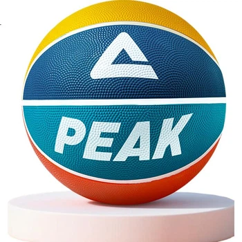 Баскетбольний м'яч PEAK, розмір 3 для дітей, змагального класу, для використання в приміщенні та на вулиці, зносостійкий, підходить для цементних майданчиків, для учнів початкової школи та підлітків, гумовий м'яч для вулиці