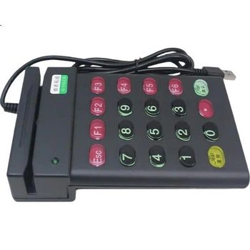 Зчитувач магнітних карт WITEASY 752U (чорний), зчитувач магнітних карт, зчитувач магнітних карток, двонаправлений зчитувач карток з інтерфейсом USB для карток учасника