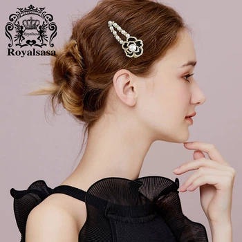 Новогодняя заколка для волос Royal Sasa, заколка для боковой челки, женская заколка для лба из высококачественной кожи в форме утиного клюва, модная заколка для затылка.