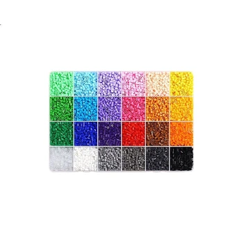 Набор для творчества Danmiqi из 24 разноцветных бусин Perler Beads, 3D-конструктор для детей, подарок.