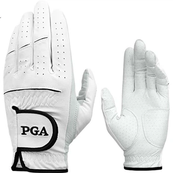 Чоловіча рукавичка для гольфу PGA з натуральної імпортної овчини та мікрофібри, повітропроникна, зручна, для лівої руки, з мінімальним обмеженням рухів під час замаху.