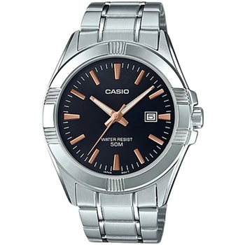 Чоловічий годинник Casio MTP-1308D-1A2 чорний циферблат