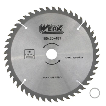 Диск пильний по дереву Werk 185х20 48 зуб.
