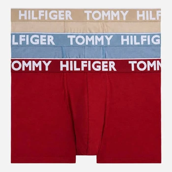 Набор трусов боксеров мужских хлопковых Tommy Hilfiger 536307537 L 3 шт Бежевый/Голубой/Красный (1162738404)