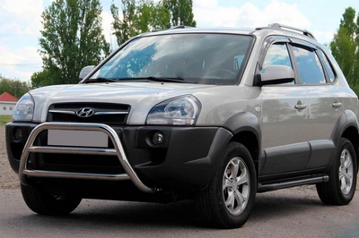 Кенгурятник WT022 (нерж.) для Hyundai Tucson JM 2004- рр