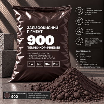 Пигмент железоокисный Tricolor коричневый 900/P.BROWN-6, 10 кг.