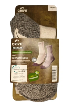 Женские трекинговые носки Outdoor Socks Crivit Premium 39-40р 2 пары