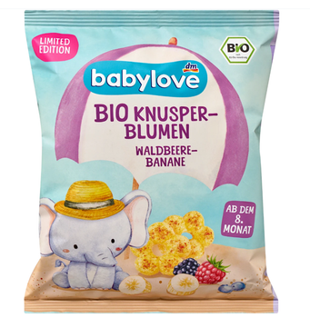 Хрусткі снеки з лісовими фруктами та бананом Babylove, 30 г