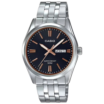 Чоловічий годинник Casio MTP-1335D-1A2 чорний циферблат