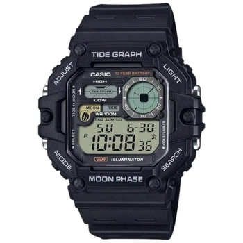 Мужские электронные часы Casio WS-1700H-1A чёрные