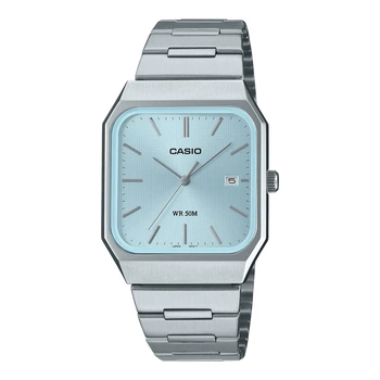 Чоловічий годинник Casio MTP-B185D-2A2 блакитний циферблат