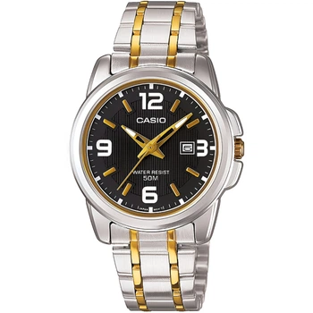 Жіночий годинник Casio LTP-1314SG-1A чорний циферблат