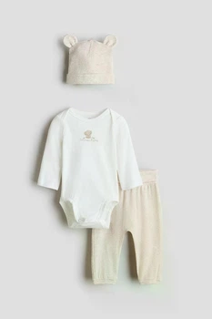 Комплект на малюка трійка H&M 74 см бежевий
