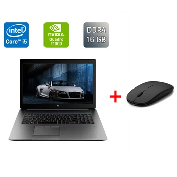 Мобільна робоча станція HP zBook 17 G6 / 17.3" (1920x1080) IPS / Intel Core i5-9400H (4 (8) ядра по 2.5 - 4.3 GHz) / 16 GB DDR4 / 500 GB SSD / nVidia Quadro T1000, 4 GB GDDR5, 128-bit / WebCam / TouchID б/в + Подарунок Бездротова миша / USB