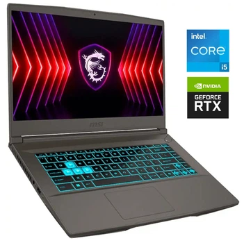 Игровой ноутбук Б-класс MSI Thin 15 B12UC / 15.6" (1920x1080) IPS / Intel Core i5-12450H (8 (12) ядер по 2.0 - 4.4 GHz) / 16 GB DDR4 / 512 GB SSD NVMe / nVidia GeForce RTX 3050, 4 GB GDDR6, 128-bit / WebCam б/у