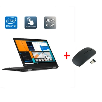 Ультрабук-трансформер Lenovo ThinkPad X390 Yoga / 13.3" (1920x1080) IPS Touch / Intel Core i5-8265U (4 (8) ядра по 1.6 - 3.9 GHz) / 8 GB DDR4 / 256 GB SSD / Intel UHD Graphics / WebCam / TouchID / Windows 10 б/у + Подарок Беспроводная мышь / USB