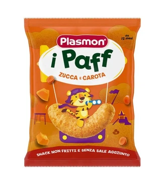 Снеки кукурузные с тыквой и морковью “Baby Puffs”, Plasmon 15 г