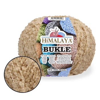 Пряжа Himalaya Bukle, Карамель №232-19 - пряжа букле для вязания крючком и спицами, 100г/170м