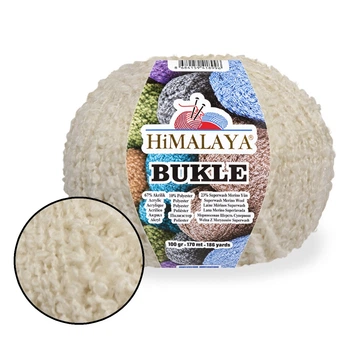 Пряжа Himalaya Bukle, Бежевый №232-18 - пряжа букле для вязания крючком и спицами, 100г/170м