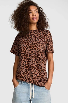 Футболка Victoria's Secret 44(M) Коричневий леопард (158313)
