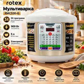 Мультиварка Rotex RMC530-G 34 програмы 900 Вт 5 л SMART COOKING