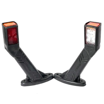 Габаритні вогні LED для вантажівок 12/24V косої 19 см Червоний-Білий-Жовтий 2 шт (YP-144)