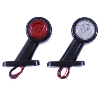 Габаритні вогні LED для вантажівок Рожки 12/24V STAR 12 Діодів Косий 8 см 2 шт