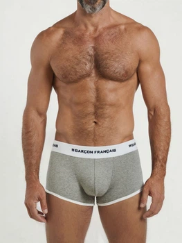 Труси боксери Garcon Francais Boxer13 бавовняні чоловічі французька якість XXL Gris Chine (3701195802581)