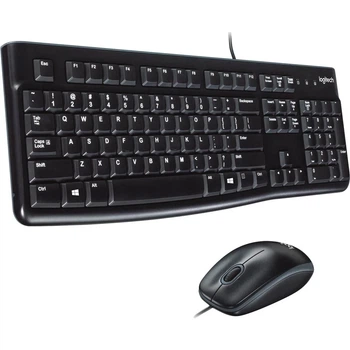 Клавіатура USB Logitech MK120 Corded Combo ENG black + миша (920-002586/920-002561) EU