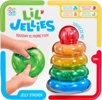 Сенсорний конструктор Jelly Blox серії Lil' Jellies Пірамідка-кольоринка (8720077378377)