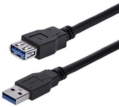 Kabel StarTech USB 3.0 Type A - Type A M/F 1 m Black (USB3SEXT1MBK)