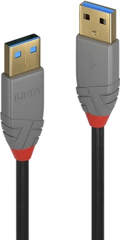 Кабель Lindy Anthra USB Type A - Type A M/M 2 m Black (4002888367523)