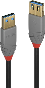 Kabel Lindy Anthra USB Type A - Type A M/F 2 m Black (4002888367622)
