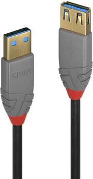 Кабель Lindy Anthra USB Type A - Type A M/F 1 m Black (4002888367615)