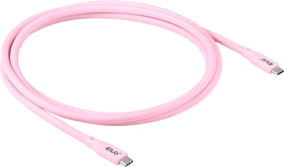 Кабель Club 3D USB Type-C - Type-C M/M 2 m Pink (CAC-3002)