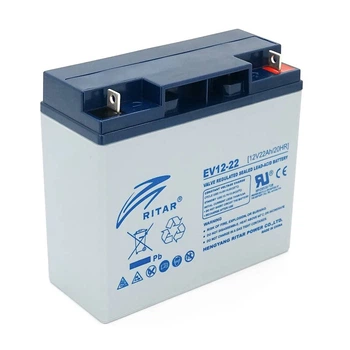 Тягова акумуляторна батарея RITAR EV12-22,12V 22Ah, L5 ( 181 х 77 х 170 ), Q4 (UG-46749)