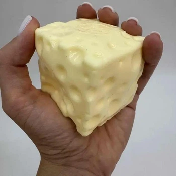 Сквіш антистрес Squeeze Cheese Сир - ароматна іграшка з запахом сиру вазеліновий сир