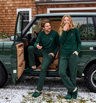 Парные пижамы Family Look леденцы лонгслив и штаны серый 100% хлопок демисезон. L (для нього) (406006)