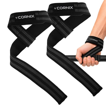 Лямки атлетические для тяги Cornix Lifting Straps черный (JDT-0851375)