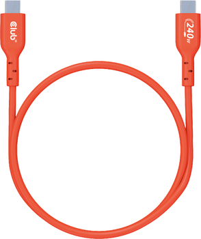 Кабель Club 3D USB-C - USB-C 2.0 Power Delivery 240W 1 м Orange (CAC-1511)