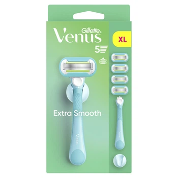 Станок для гоління жіночий (бритва) Gillette Venus Extra Smooth з 4 змінними картриджами + гачок для бритви