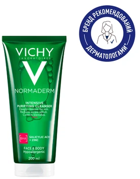 Гель Vichy Normaderm для очищения жирной кожи лица и тела 200 мл (3337875663076)