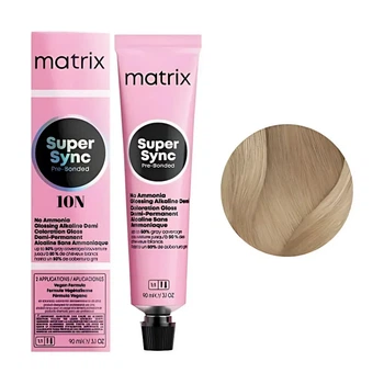 Тонер для волосся без аміаку MATRIX SUPER SYNC Pre-Bonded 10N екстрасвітлий блондин натуральний 90 мл