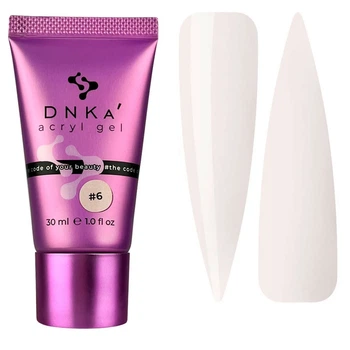 Акрил-гель для нігтів DNKa Acryl Gel №06 Creamy, 30 мл (тюбик)