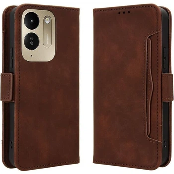 Чохол-книжка з кишеньками Deexe Wallet Stand для Xiaomi Poco C95 Pro - Brown